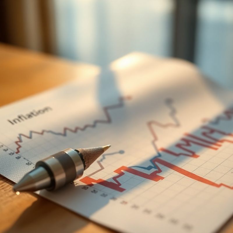 Prim-plan al unui grafic INS al inflației, cu adnotări de creion